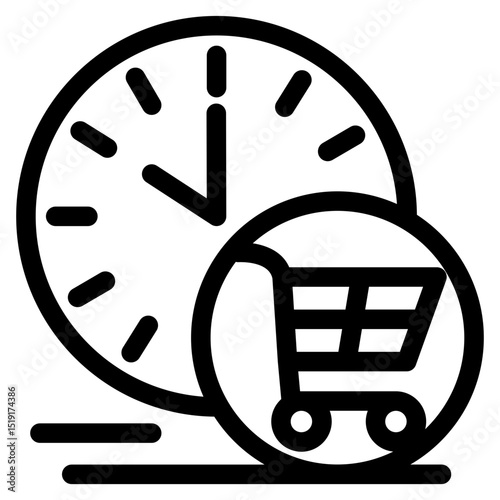 Shopping schedule icon