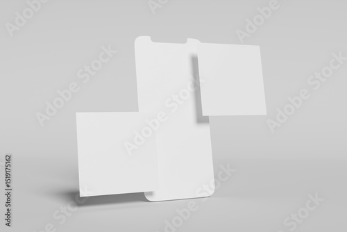 Blank social media instagram post for mockup - 3D Rendering