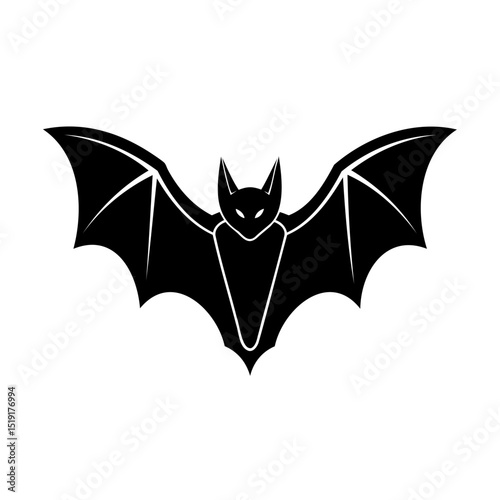 Wallpaper Mural Flat black bat illustration symbolizing halloween season and spooky holiday celebrations Torontodigital.ca