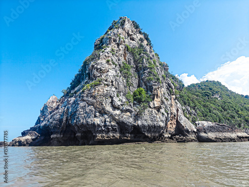 Rock formation in the water Hat Laem Sala Prachuap Khiri Khan Province in Thailand