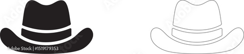 Cowboy hat vector icon.