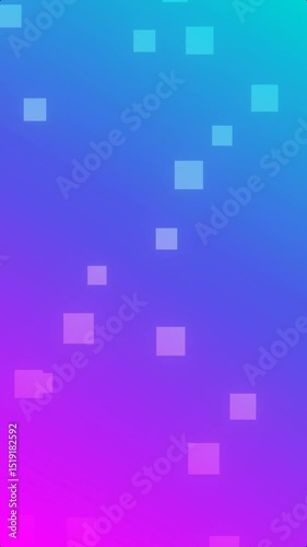 Abstract Blue Purple Gradient Background Ascending Glowing Pixels Vertical Display
