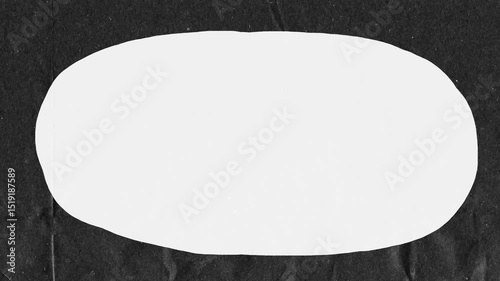 White frame on black kraft paper noise texture. 4K stop motion video. Vintage paper texture with crease, stain, grain, dust particles background loop animation. Empty animated backdrop