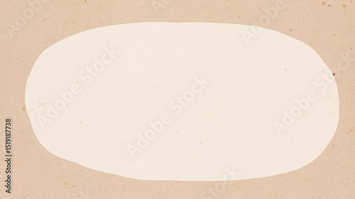 A frame on a vintage paper texture video. Aged old page overlay effect background loop animation. Kraft paper texture with stains, grain, dust particles 4K stop motion video. Empty abstract animated