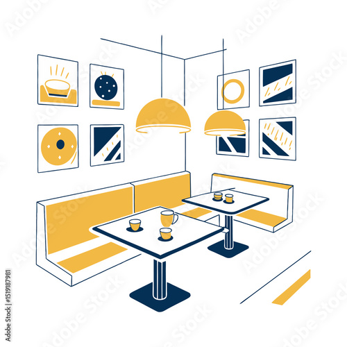 Retro Space Diner Booth