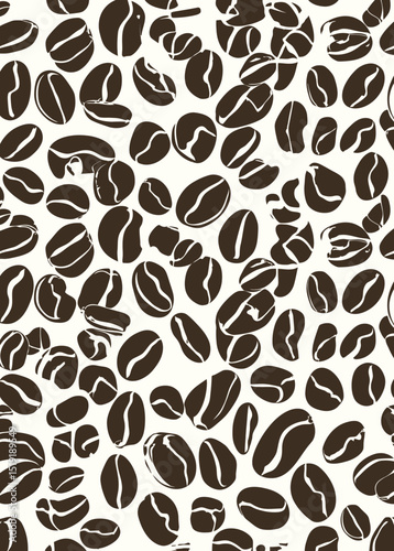 Seamless Pattern of Brown Coffee Beans  A Repeating Design for Coffee Lovers