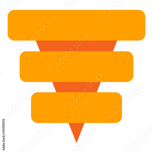 Modern Funnel Infographic for Marketing and Sales Strategy