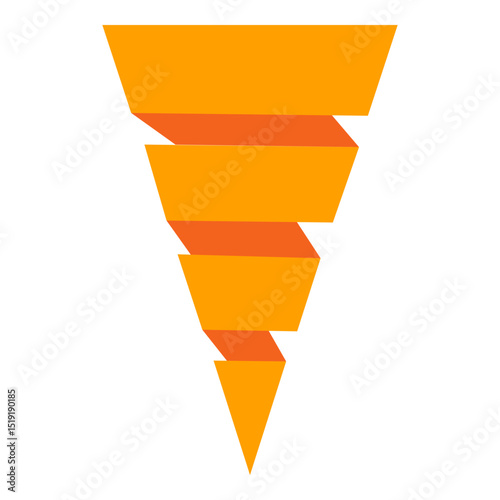 Modern Funnel Infographic for Marketing and Sales Strategy