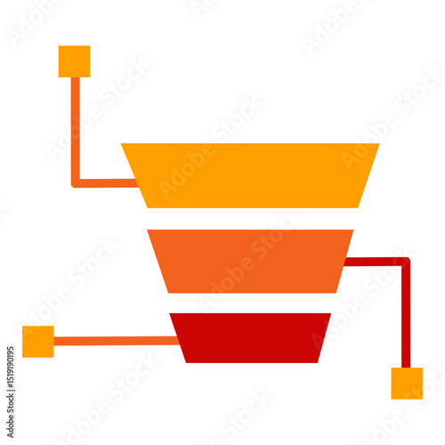 Modern Funnel Infographic for Marketing and Sales Strategy