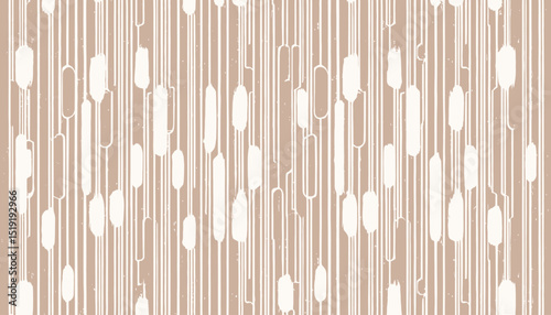 Abstract Geometric Seamless Pattern Trendy Beige and White Hexagon Design
