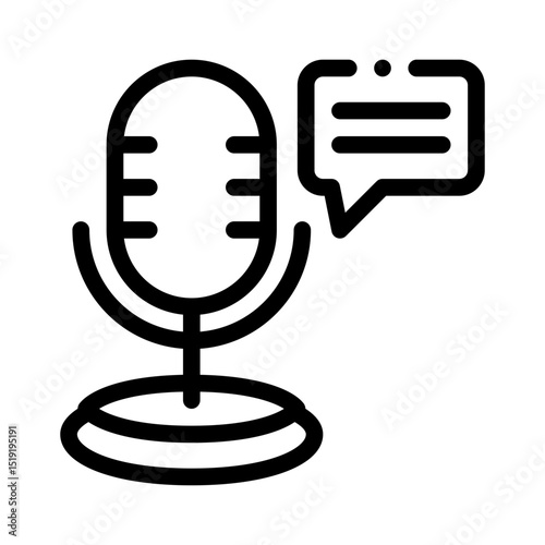 podcast line icon