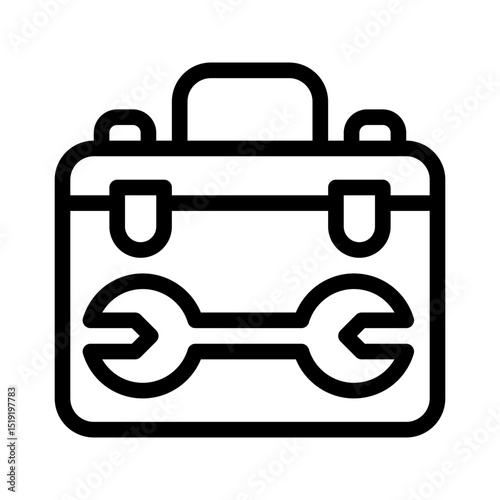 tools bag line icon