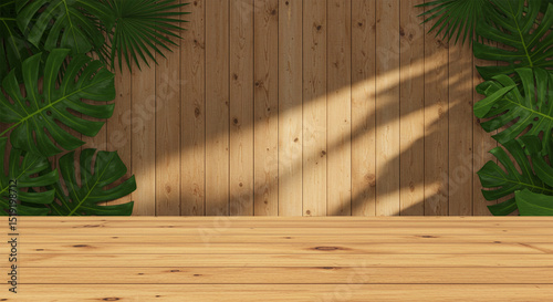 Christmas tree and fir branches decorate a rustic wooden background, perfect for a winter holiday celebration