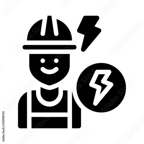 electrician glyph icon