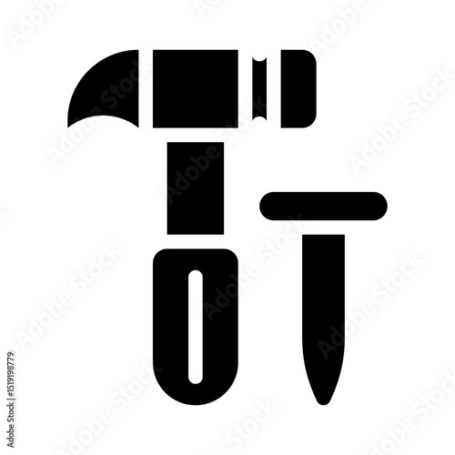 hammer glyph icon