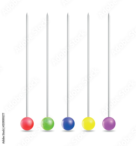 different colours office needles pushpins 