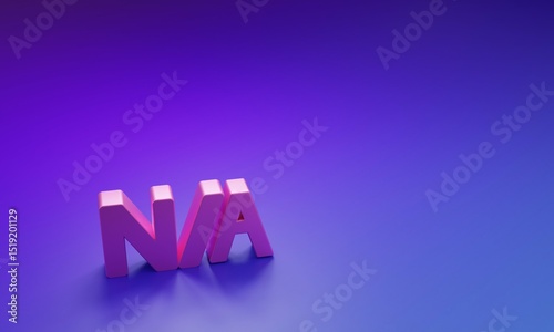 Pink Not applicable icon isolated on purple-blue background. Minimalism concept. 3D render illustration