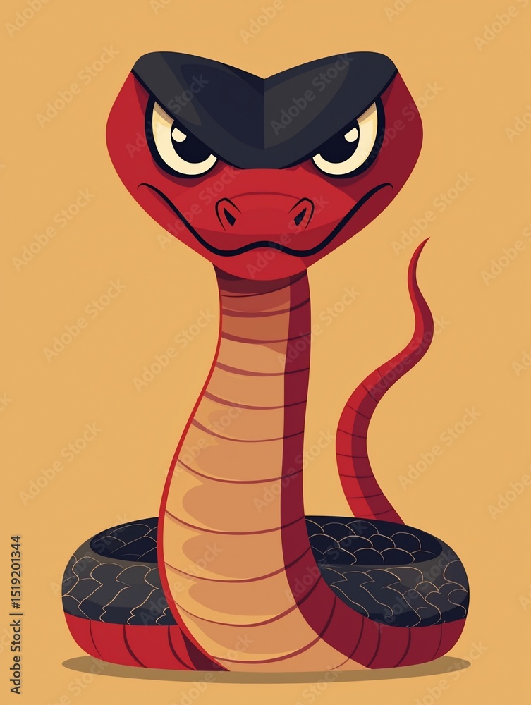 Fototapeta premium Cartoon Snake Illustration