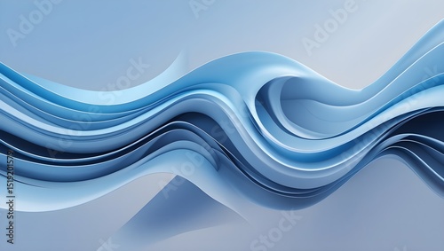 Blue Tech Wind Flow Abstract Background