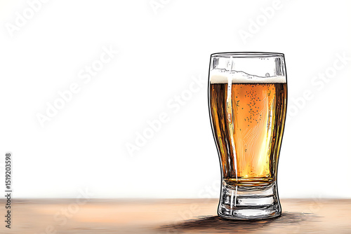 Elegant White Wine Illustration