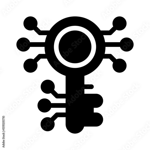 digital key glyph icon