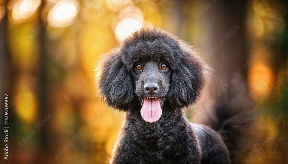 Striking Portrait of a Black Standard Poodle Amidst Forest Bokeh, Capturing the Majesty and Mystique of Natures Hidden Realms in HighResolution Striking Portrait of a Black Standard Poodle Amidst Forest Bokeh, Capturing the Majesty and Mystique of Natures Hidden Realms in HighResolution