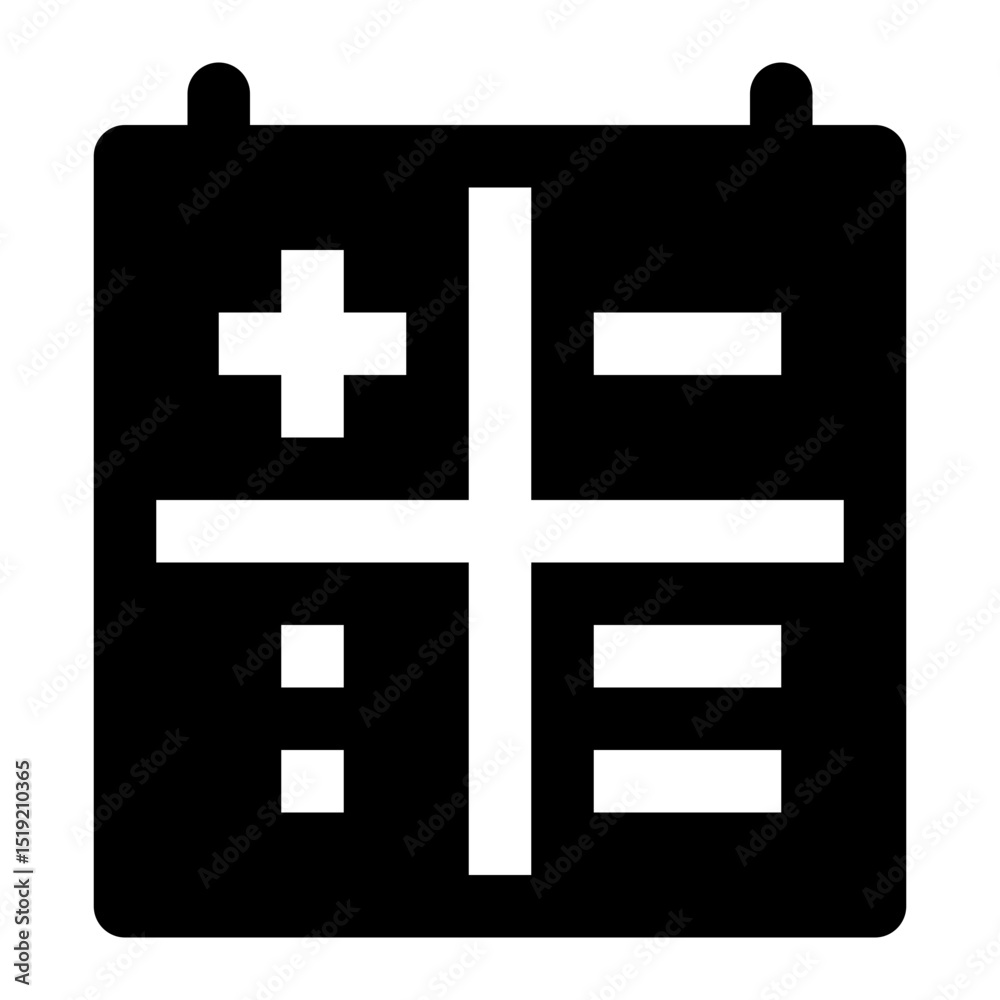 Obraz premium calculation black glyph icon