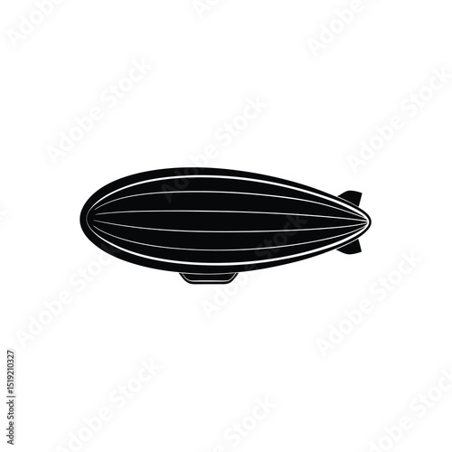 Zeppelin Floating Vector Silhouette