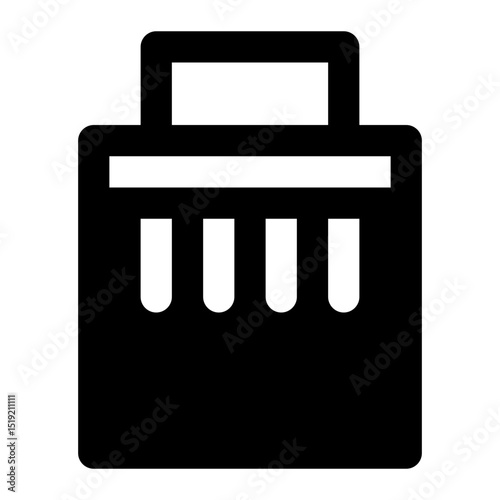 paper shredder black glyph icon