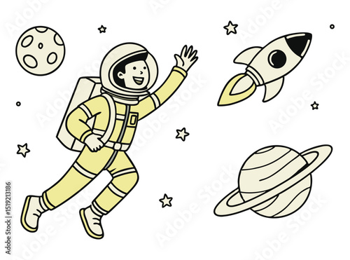 astronaut cartoon character
