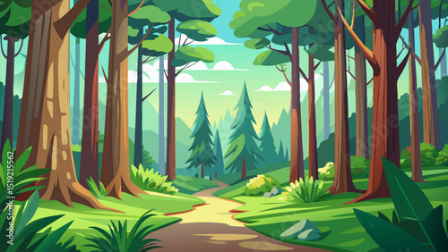 Forest Trail. A Serene Nature Walk