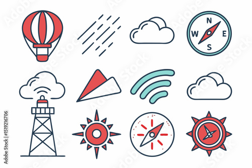 communication icons set