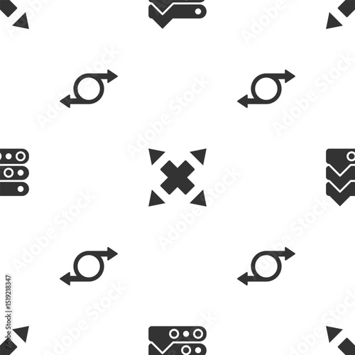 Set Graph, chart, diagram, Many ways directional arrow and Arrow on seamless pattern. Vector