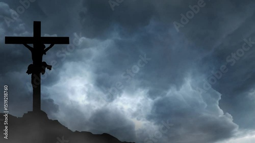 Silhouette of Cross and Savior