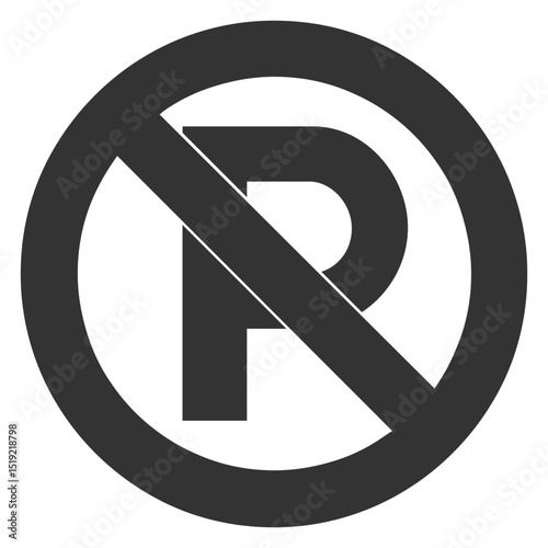 Free Download No Parking symbol vector black - GFXLoad