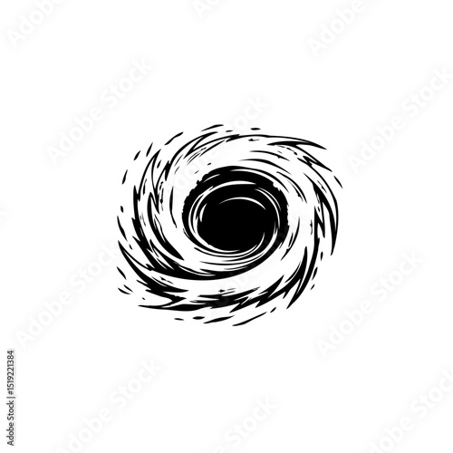 Abstract vortex design with swirling lines evokes motion and dynamism, unique visual