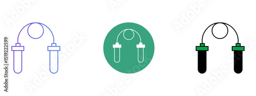  Jump rope    Icon Set – Line, Solid, and Glyph Background Styles