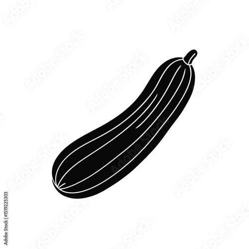 Cucumber Cool Vector Silhouette
