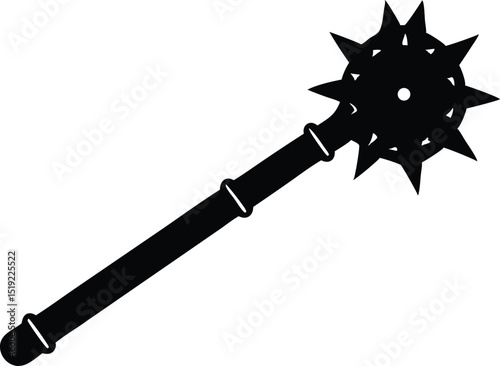 Mace weapon silhouette vector
