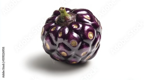 Closeup Photo Of A Single Dark Purple Berry With Golden Spots