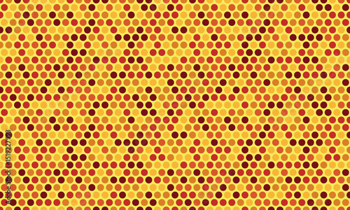 Abstract honeycomb pattern in warm autumnal hues.  Perfect for backgrounds, textures, or website design, evoking feelings of warmth, nature, and subtle energy.