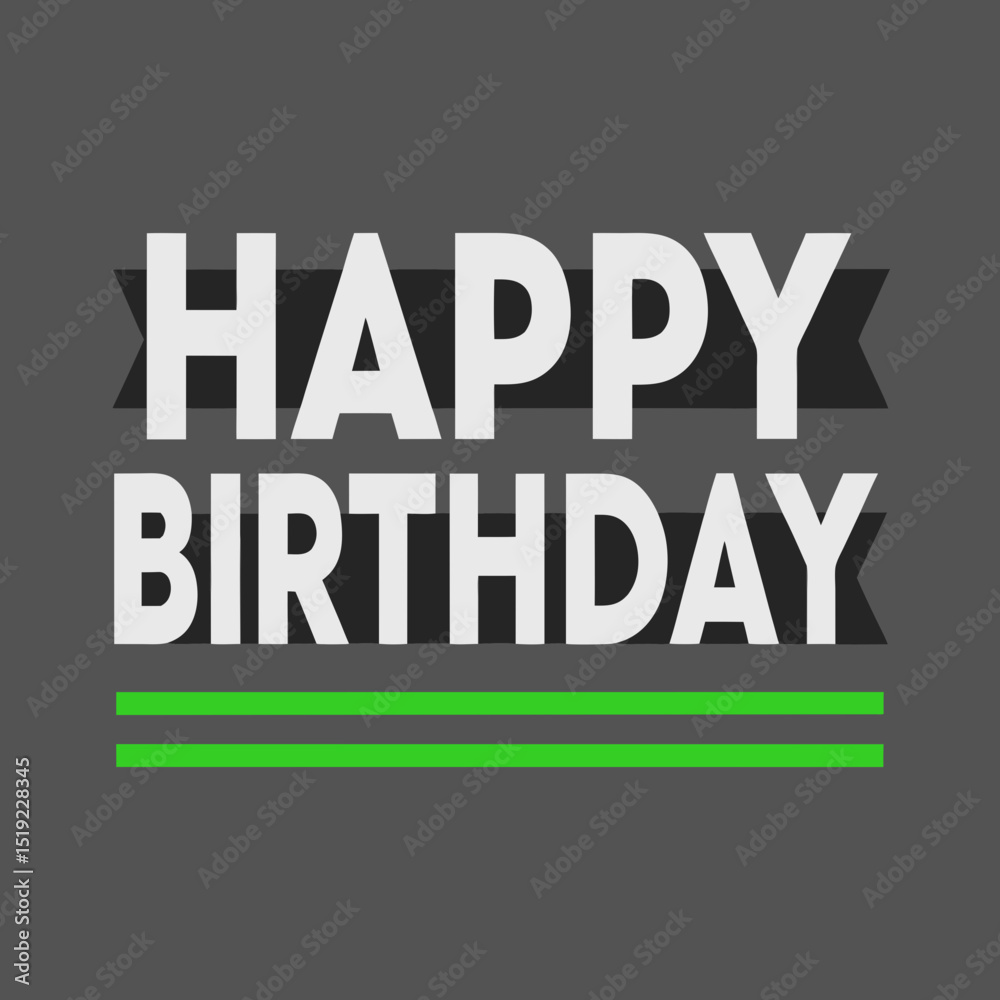 Obraz premium Modern happy birthday card design