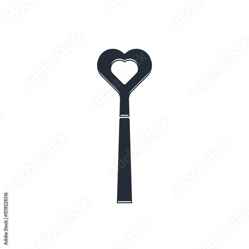 Black Magic wand icon isolated on white background. Star shape magic accessory. Magical power. Vector