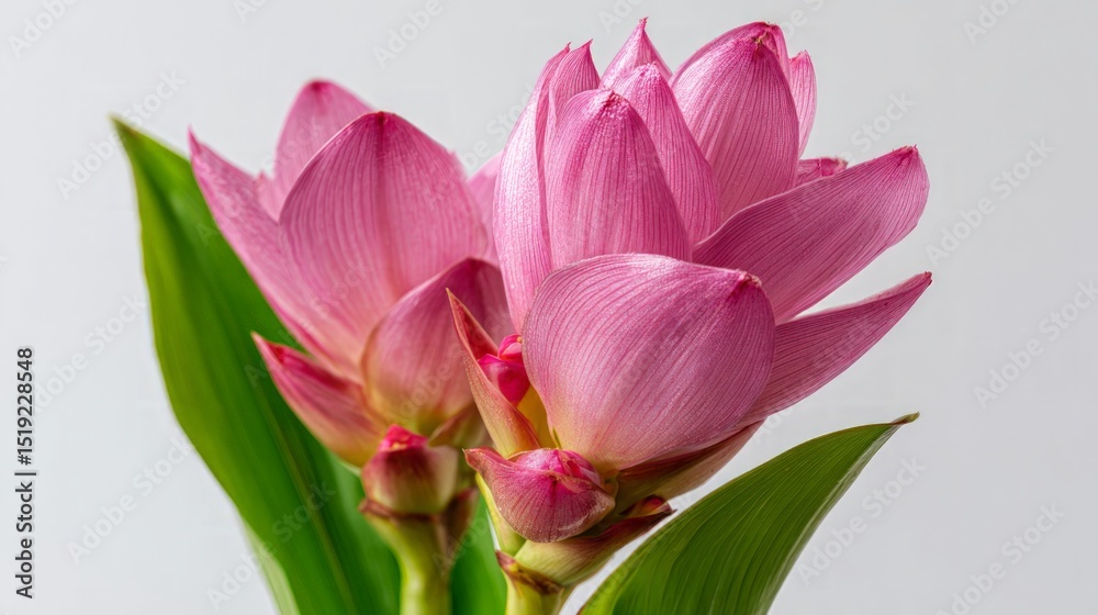 Fototapeta premium Close Up Pink Flowers With Water Droplets