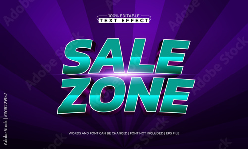 sale zone editable text effect with a sale and offer text style