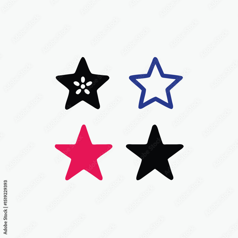 Obraz premium Star icon fully editable vector template