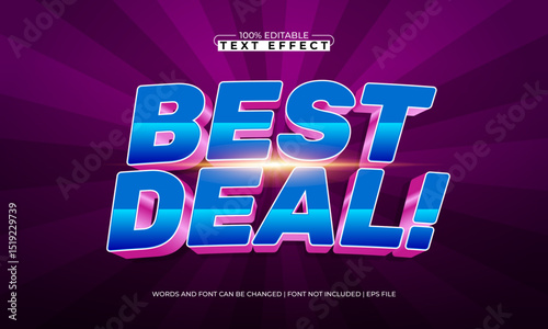 best deal editable text effect with a sale and offer text style