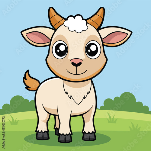 cute-a-goat-stands-in-the-middle-of-a-field-large.eps