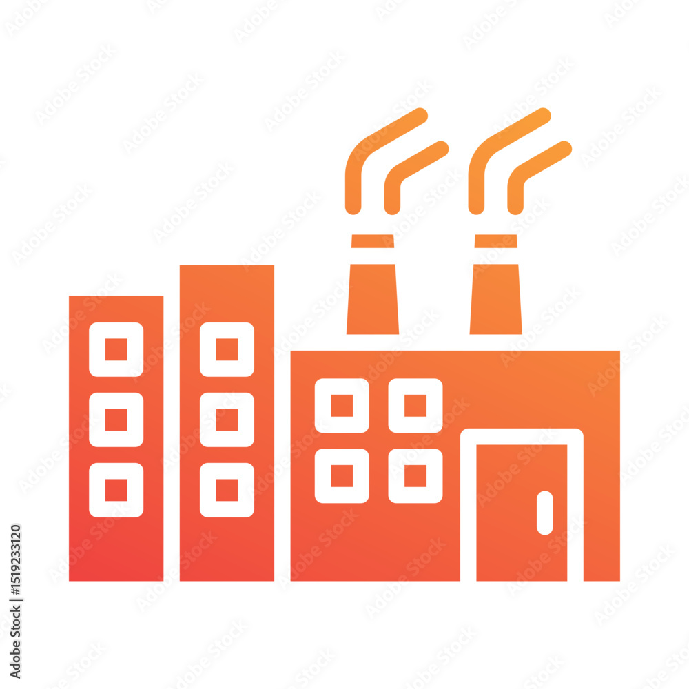 Fototapeta premium Factory Icon