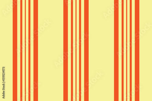 Vibrant vertical stripes in warm orange and pale yellow create a cheerful, retroinspired pattern.